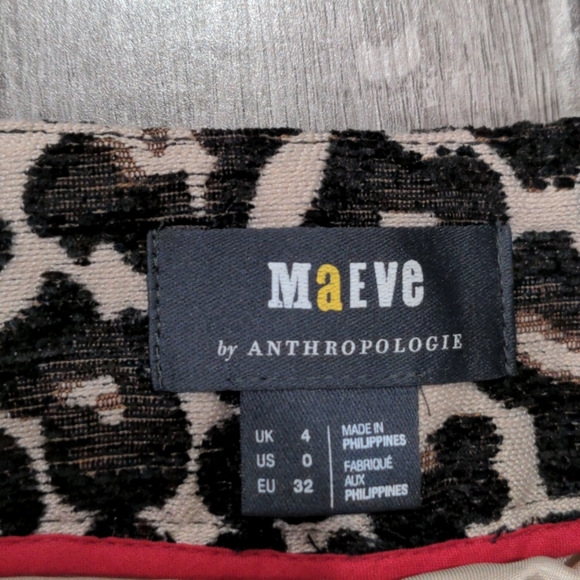 Anthropologie NWT Kate Leopard Jacquard Trousers - Picture 4 of 9